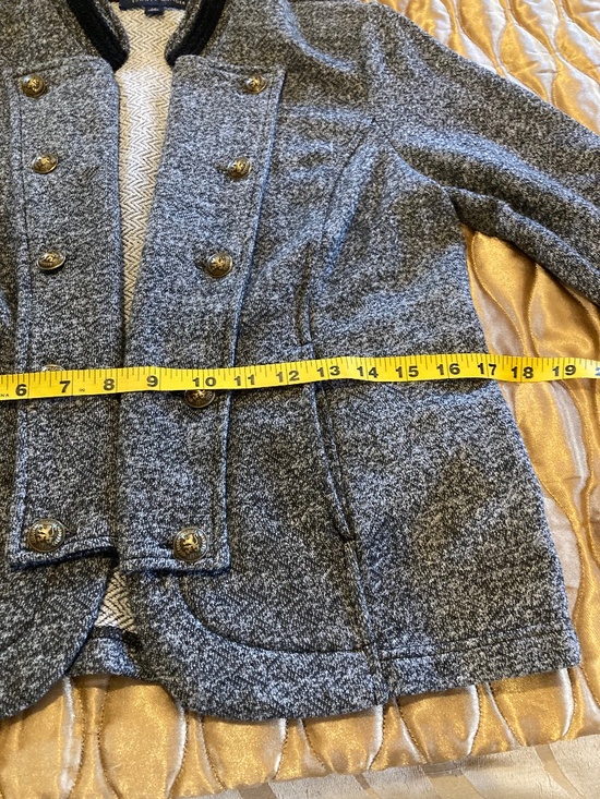 TOMMY HILFIGER Military / Sgt. Pepper Style Jacket Gray and Black Size S/P - Picture 12 of 15